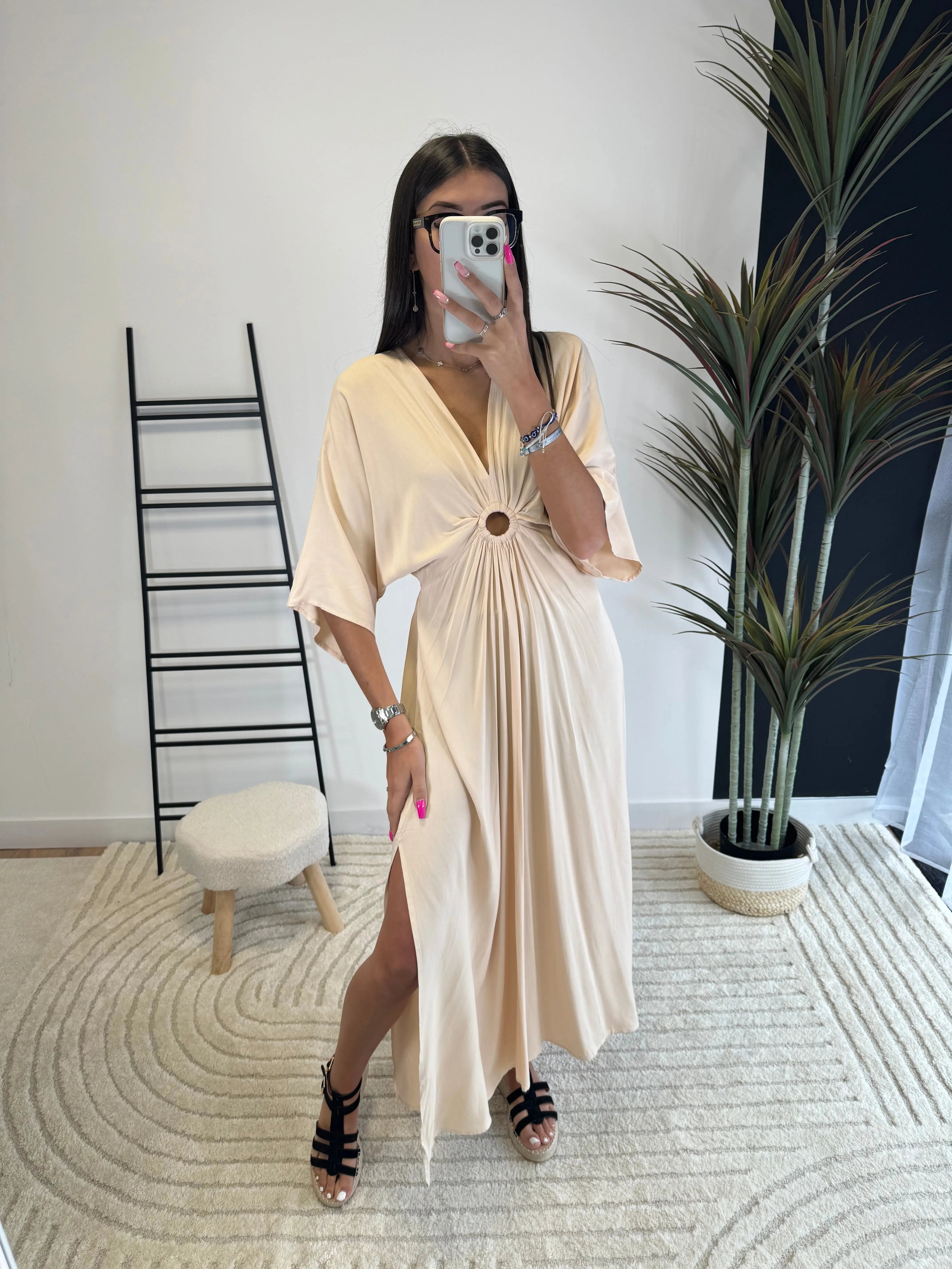 Robe longue beige DS.Sélection