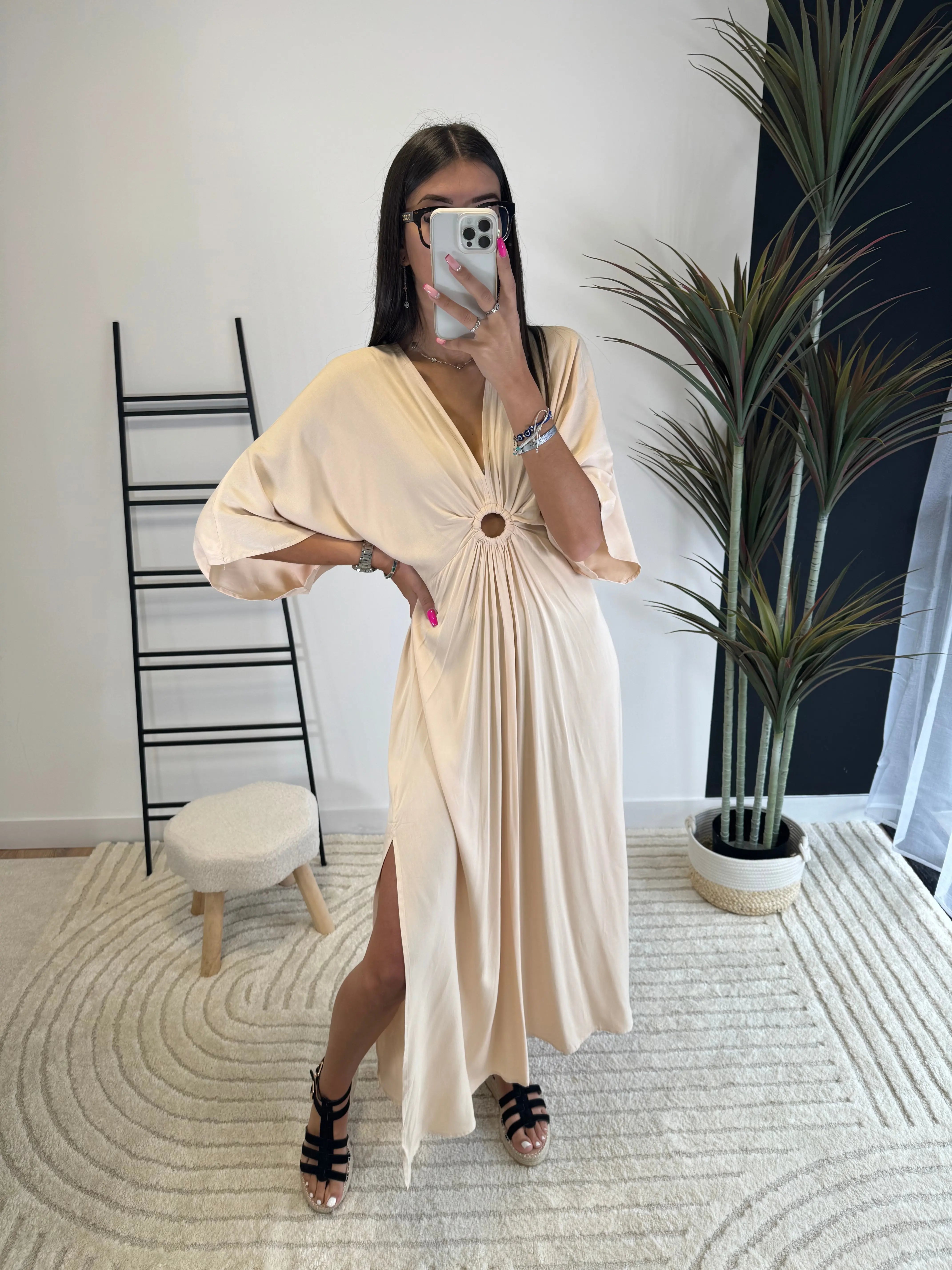Robe longue beige DS.Sélection