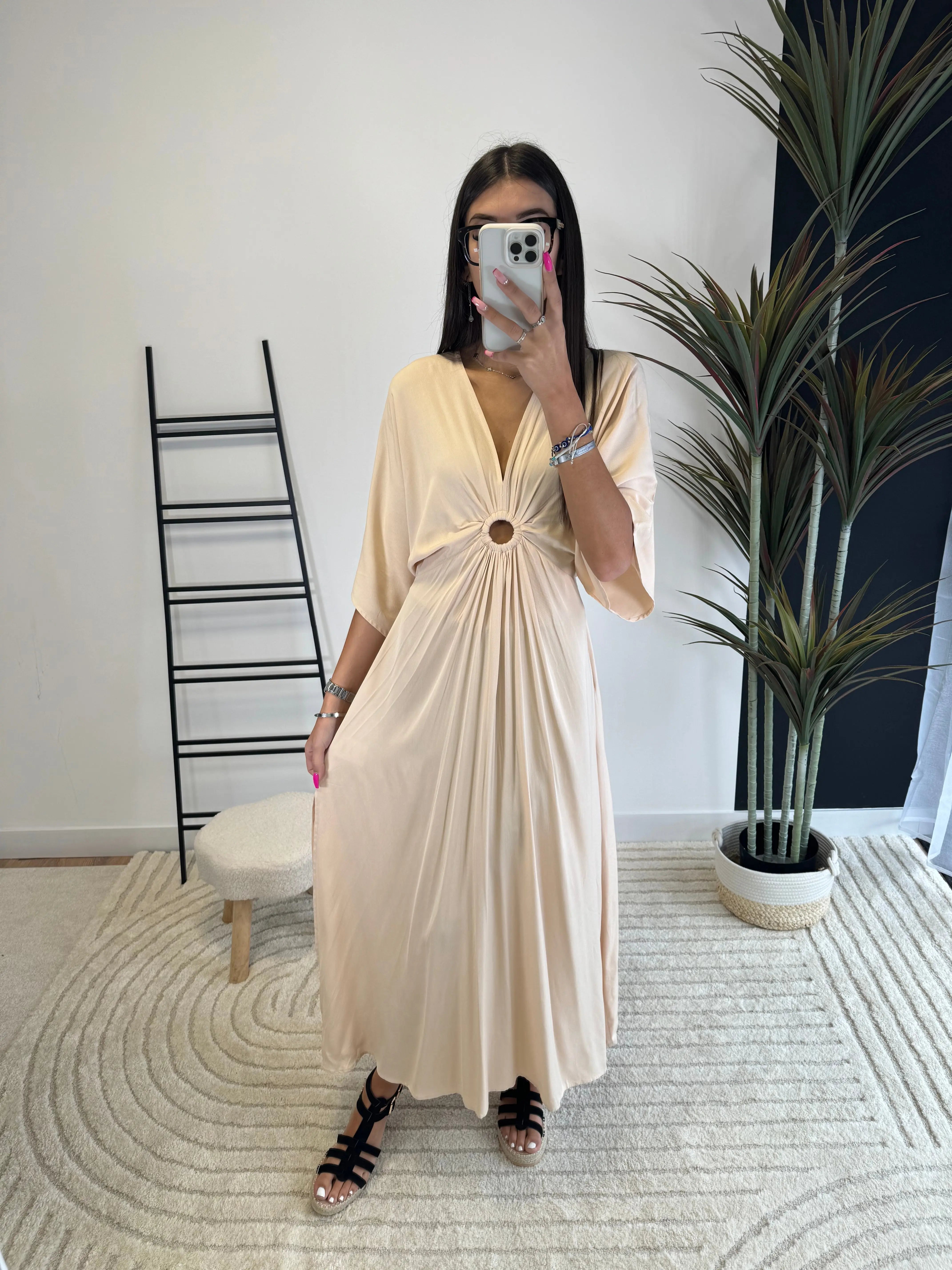 Robe longue beige DS.Sélection