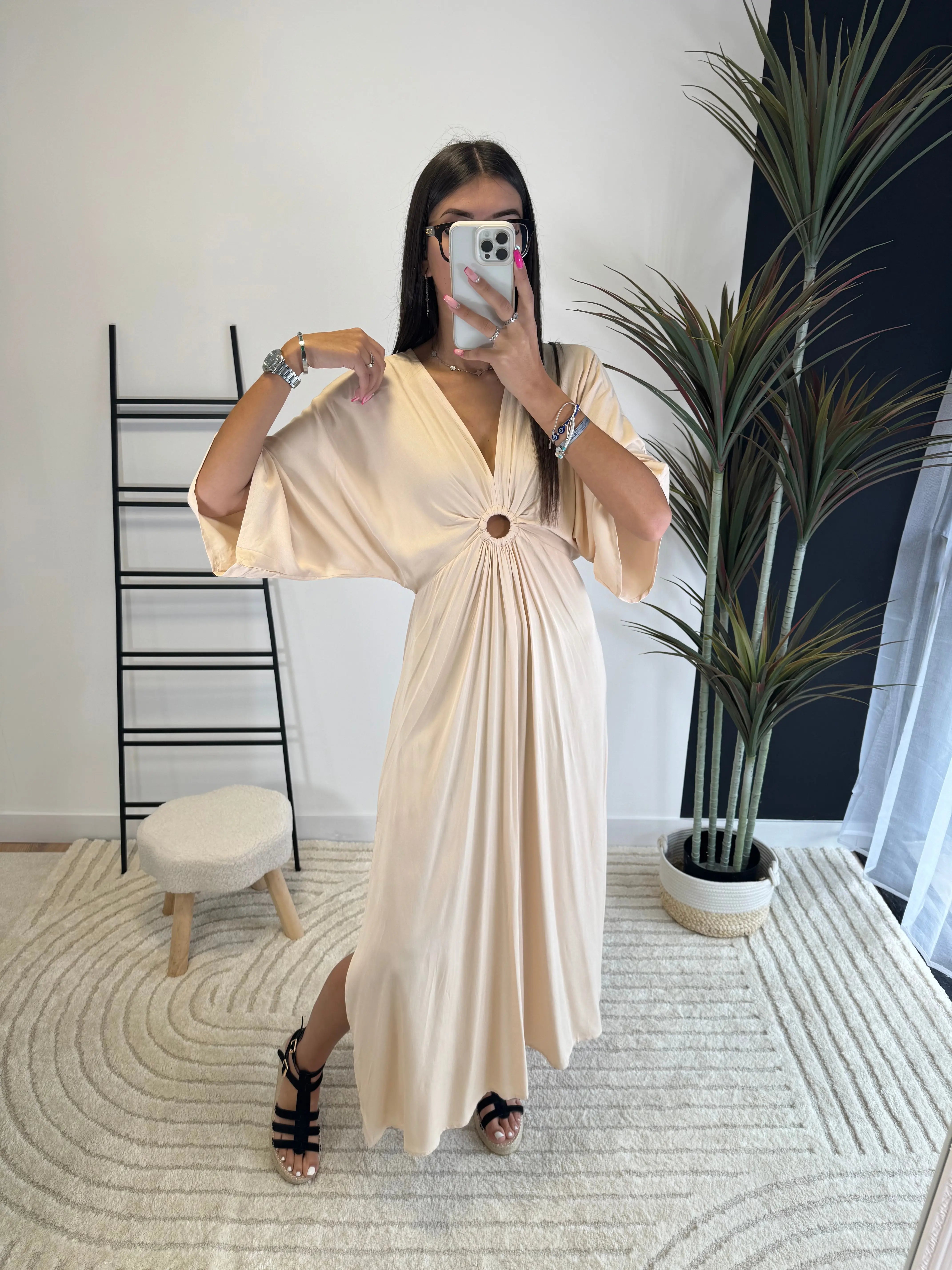 Robe longue beige DS.Sélection