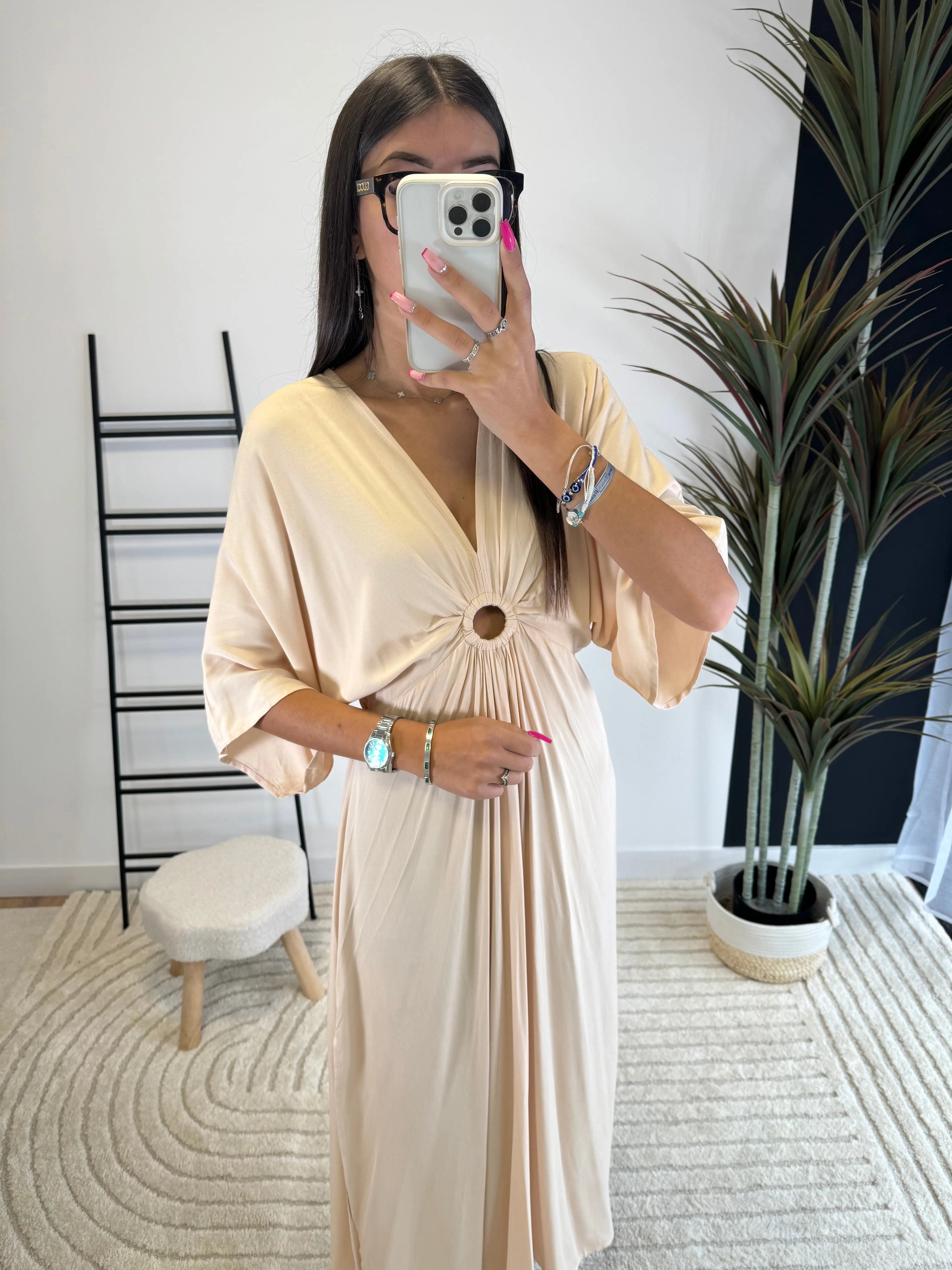 Robe longue beige DS.Sélection