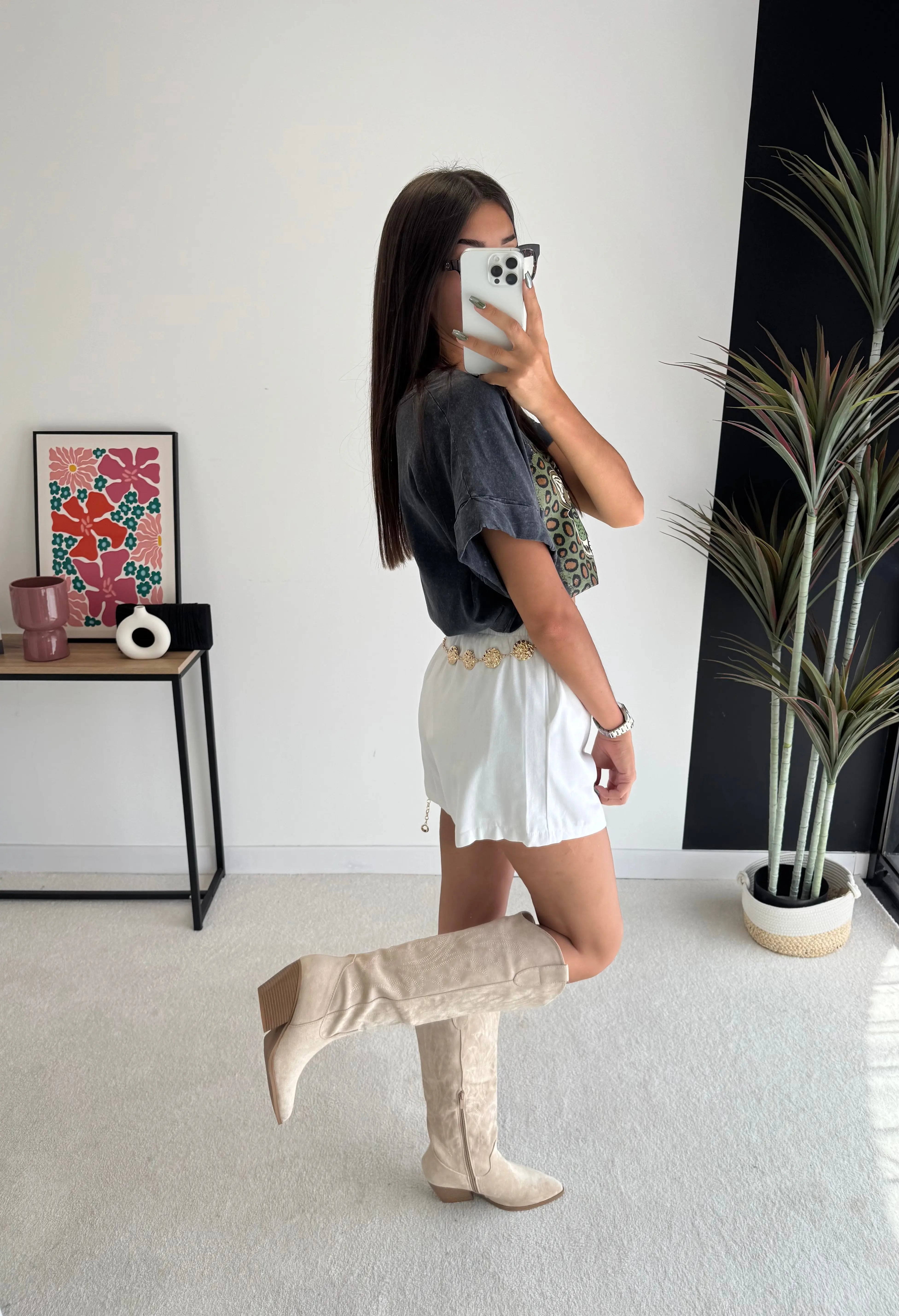 Short en lin blanc DS.Sélection