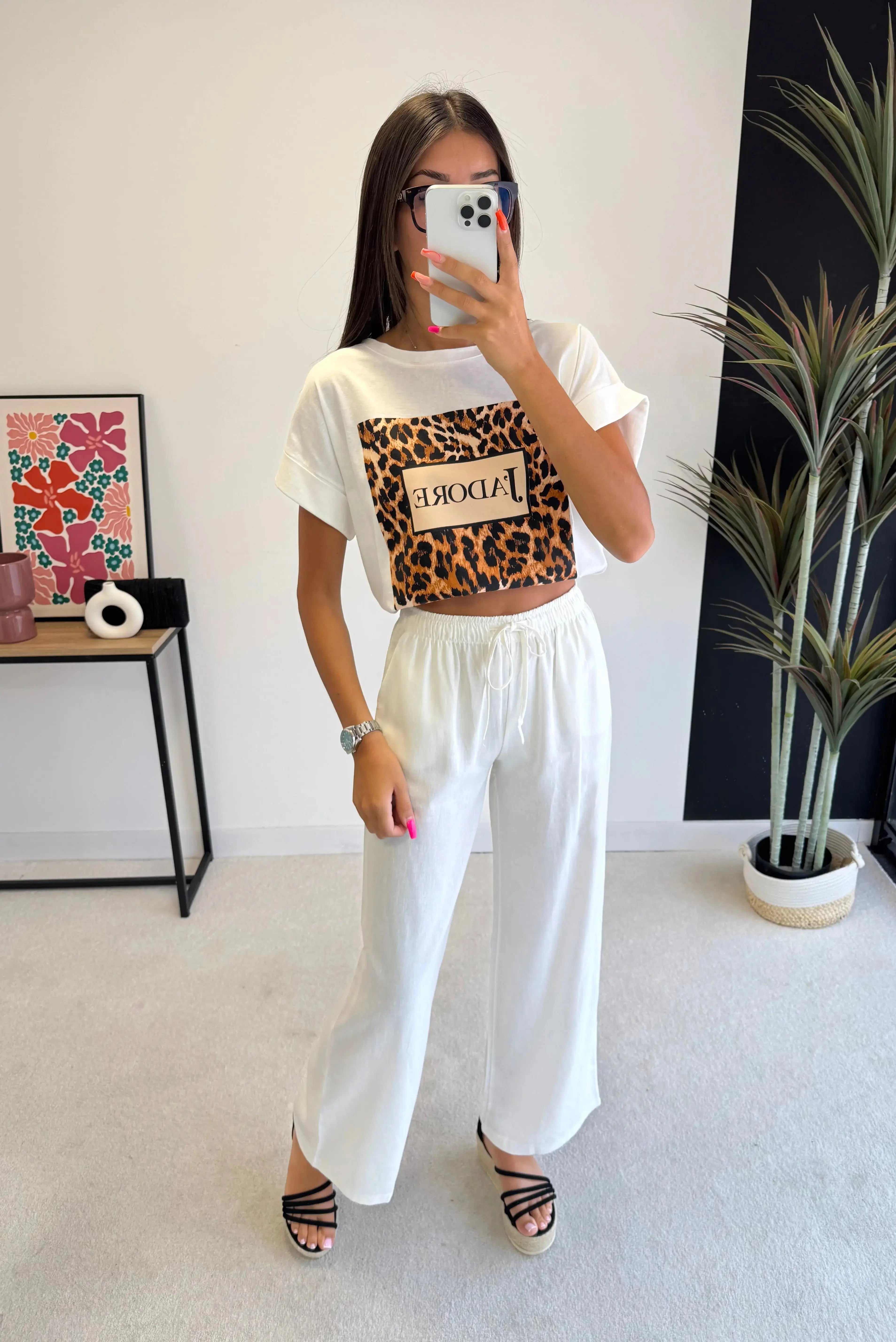 Pantalon en lin blanc DS.Sélection