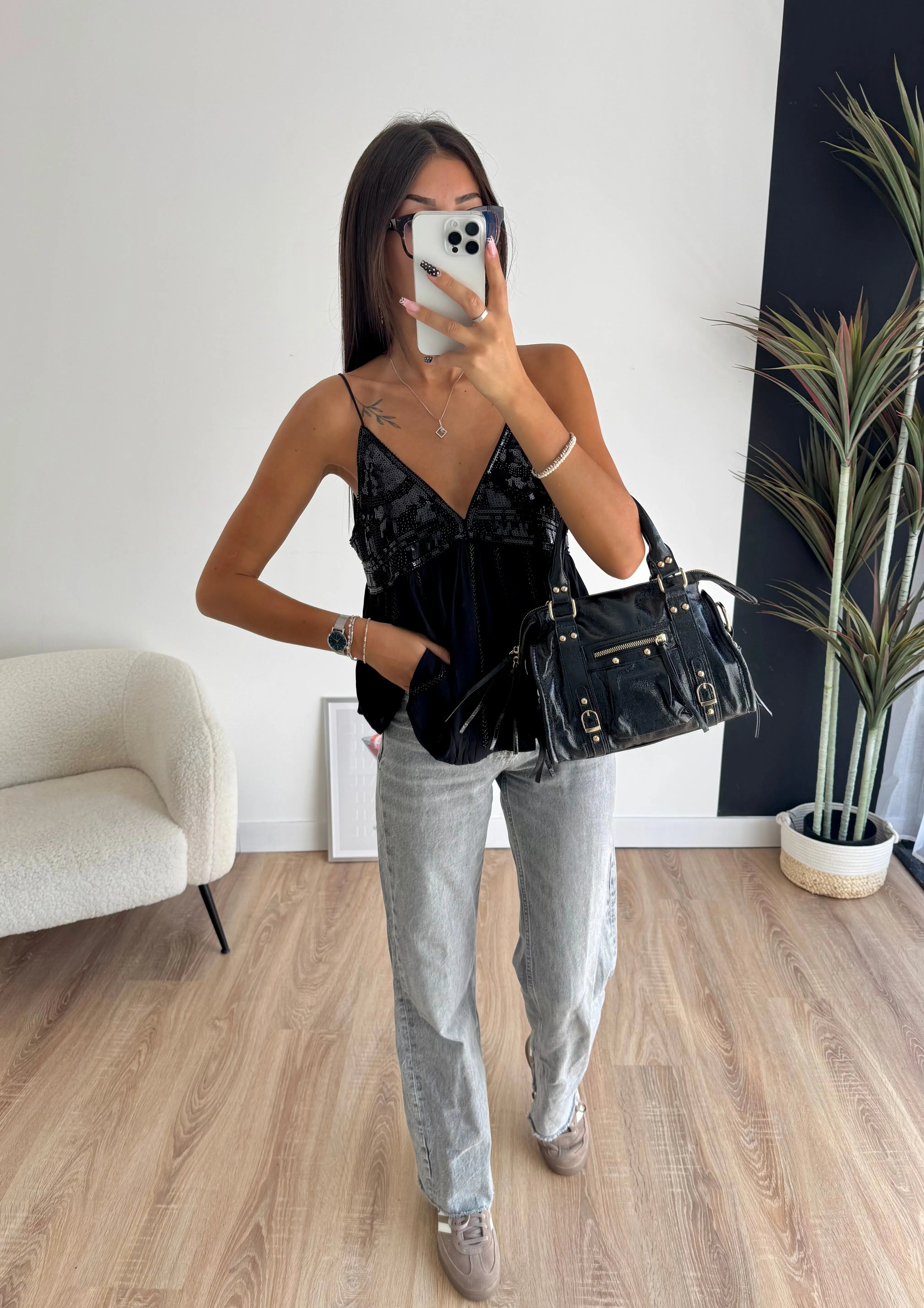 Top sequins noirs DS.Sélection