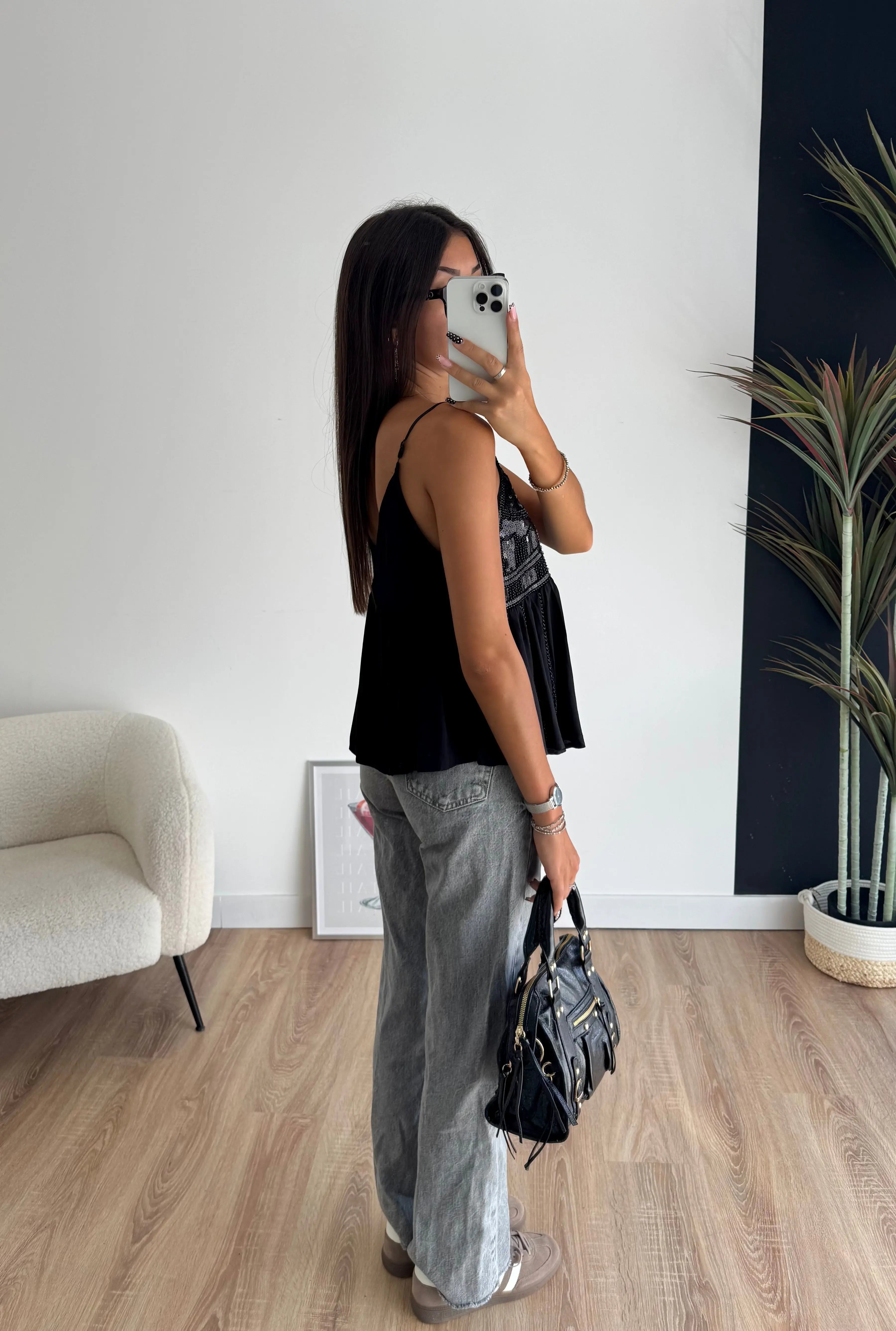 Top sequins noirs DS.Sélection