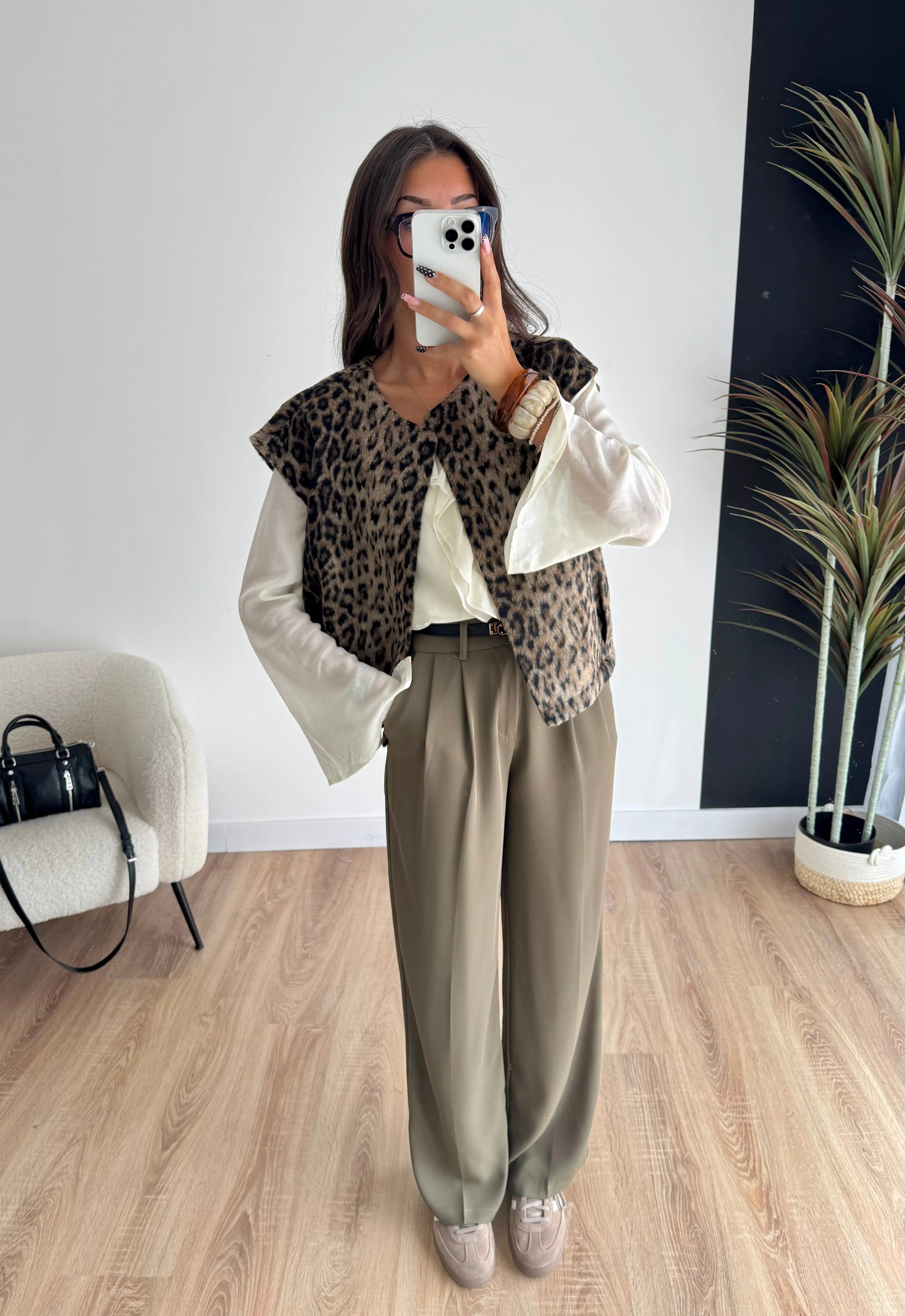 Veste sans manches léopard DS.Sélection